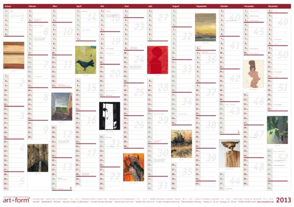 Vorderseite Kalender 2013
