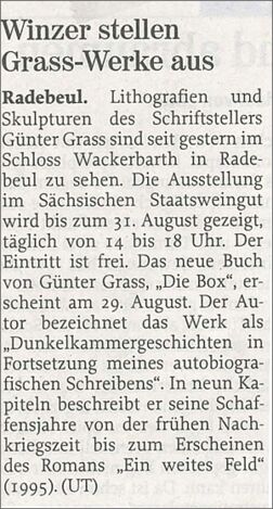 Freie Presse Chemnitz vom 04. August 2008