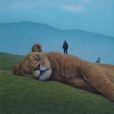Schlafendes Tier Löwe Postkarte Quint Buchholz 
