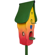 Die Vogelvilla Villa klein Regenbogen - grünes Dach
