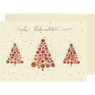 Weihnachtskarte Klappkarte "3 Tannen - Frohe...