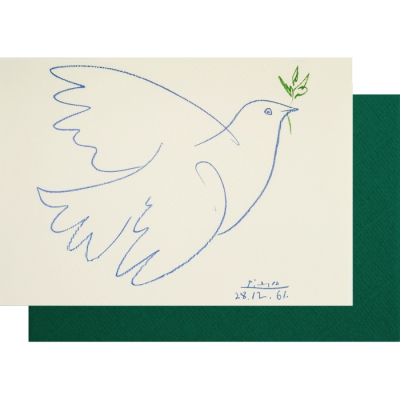 Glückwunschkarte Klappkarte Pablo Picasso "Colombe Bleue"