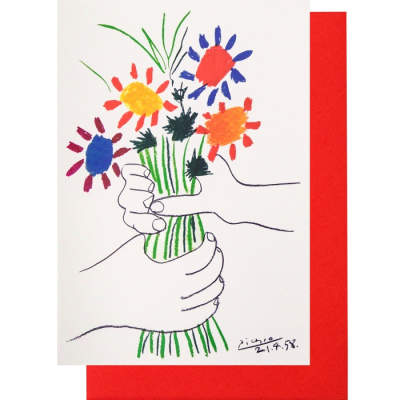 Glückwunschkarte Klappkarte Pablo Picasso "Le Bouquet"
