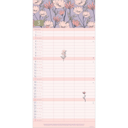 Kalender Green Line Familienplaner 2023 - Floral