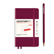 LEUCHTTURM Wochenkalender-Notizbuch 2023 Pocket Port Red