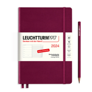 LEUCHTTURM Wochenkalender-Notizbuch 2024 Medium Port Red