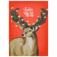 Weihnachtskarte Postkarte Hirsch - Frohe Weihnachten