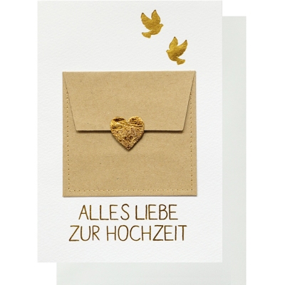 räder Hochzeitskarte Klappkarte "Alles Liebe zur Hochzeit" mit Geldkuvert