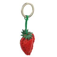 Leder-Schlüsselanhänger Erdbeere