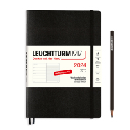 LEUCHTTURM Wochenkalender-Notizbuch 2024 Medium Schwarz...