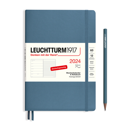 LEUCHTTURM Wochenkalender-Notizbuch 2022 Medium Pacific Green SOFTCOVER