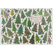 Rätselkarte - Weihnachts-Postkarte "Wo haben...