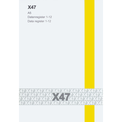 X47 Datenregister 1-12, Format DIN A5