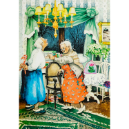 Inge Löök Postkarte - Damen mit Zuckerstangen