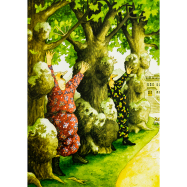 Inge Löök Postkarte - Damen zwischen Bäumen