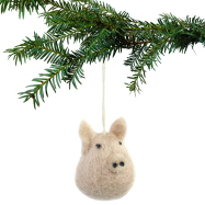 Weihnachtsanhänger Filz-Schweinchen