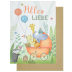 Little Greetings Glückwunschkarte Klappkarte zu Geburt oder Taufe "Alles Liebe"