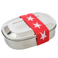BROTZEIT Magic Lunchbox Brotdose - Gummiband Sterne rot
