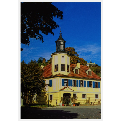 Postkarte Radebeul - Meinholdsches Turmhaus (Weinhaus Aust)