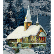 Adventskalender Weihnachtsexpress in Winterlandschaft