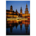 Postkarte Dresden - Ständehaus, Residenzschloss und Kathedrale mit Elbdampfer
