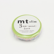 Masking Tape - Papierklebeband - 3er Set Slim - Pastel