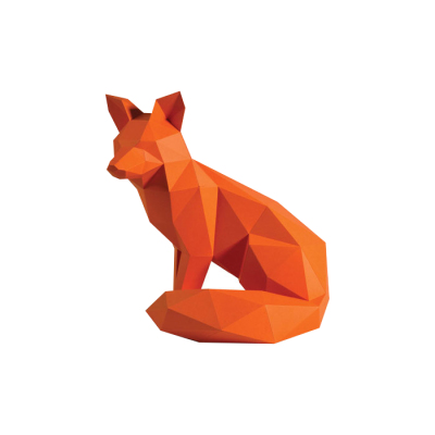 Liebesreh Papierskulptur - Fuchs orange