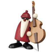 Weihnachtsmann mit Kontrabass