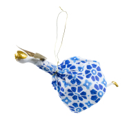 Batzdorfer Papierengel - blaues Blütenornament