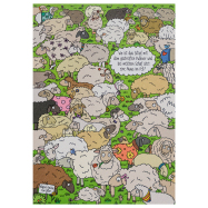Rätselkarte - Postkarte "Wo ist das Schaf?"