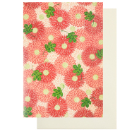 Grußkarte Klappkarte Japanisches Blütenmuster