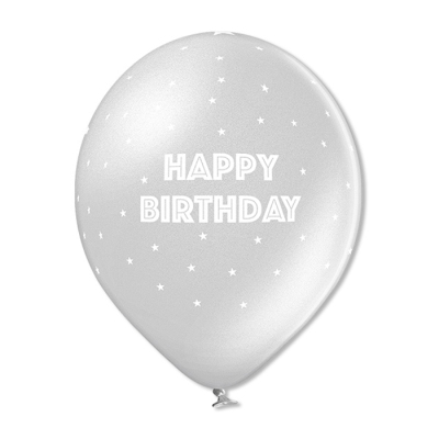 Luftballons Space + Happy Birthday - 12er Set