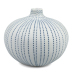 Vase Bari - medium, weiß mit blauen Punkten