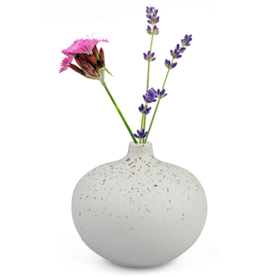 Vase Bari - medium, gesprenkelt