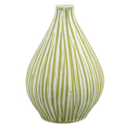 Vase Kobe - gelb-grüne Streifen