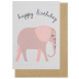 Glückwunschkarte Klappkarte "happy birthday" Elefant