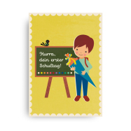 Schulanfangskarte Postkarte "Erster Schultag" -...