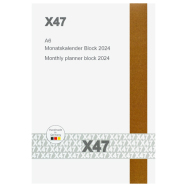 X47 Kalendereinlage Monatskalender Block 2024 - Format...