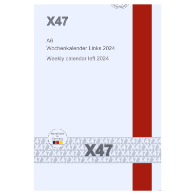 X47 Kalendereinlage Wochenkalender links 2022 - Format DIN A6 - inkl. Leporello