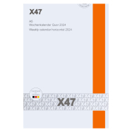X47 Kalendereinlage Wochenkalender Quer 2024 - Format DIN A5