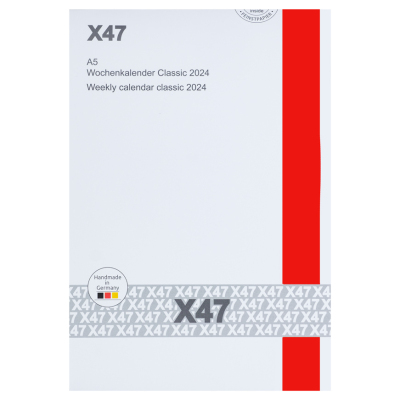 X47 Kalendereinlage Wochenkalender Classic 2024 - Format DIN A5