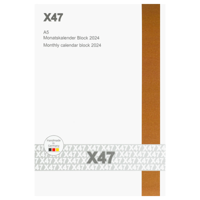 X47 Kalendereinlage Monatskalender Block 2024 - Format DIN A5
