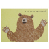 Postkarte Bär - Lass dich drücken!