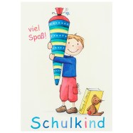 Schulanfangskarte Postkarte "Viel Spaß"...