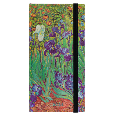 PAPERBLANKS Wochenkalender 2024 horizontal  Van Goghs Schwertlilien schlank