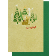 Weihnachtskarte Klappkarte Frohes Fest