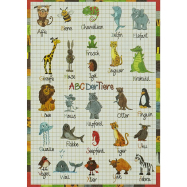 Schulanfangskarte Postkarte ABC der Tiere
