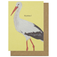 Glückwunschkarte Postkarte "Hurra" Storch