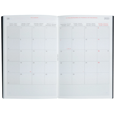 X17 Kalendereinlage Monatskalender Block 2022 - Format DIN A6