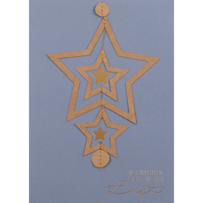 räder Weihnachtskarte Klappkarte Sternenzauberkarte "Weihnachten liegt in der Luft"